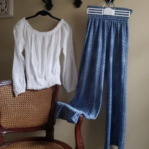 ❤ New Price! ELAN crop top & palazzo pant.